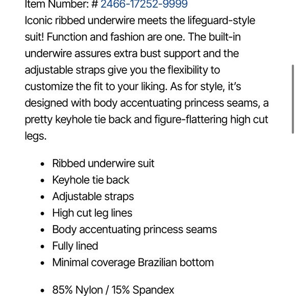 NWT Swimsuits for All She’s Iconic Underwire One Piece | 1X - Picture 3 of 8